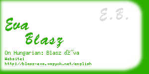 eva blasz business card